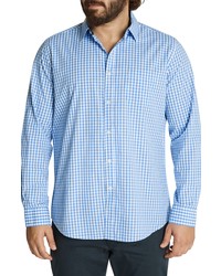 Johnny Bigg Rhodes Gingham Cotton Button Up Shirt In Blue At Nordstrom
