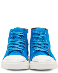 Pierre Hardy Cobalt Blue Suede Frisco Sneakers