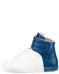 Maison Margiela Future Leather High Top Sneaker Whiteblue