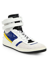 Fendi Leather High Top Sneakers