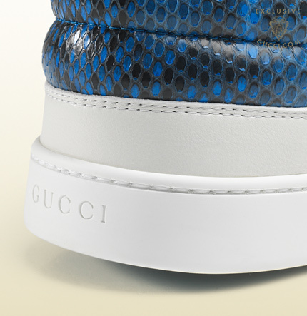 Gucci Online Leather And Python High Top Sneaker Gucci Lookastic