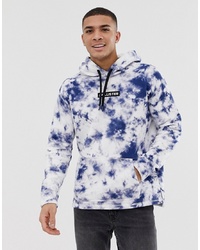 Hollister Small Chest Logo Acid Wash Overhead Hoodie In Blue At Asos Wash
