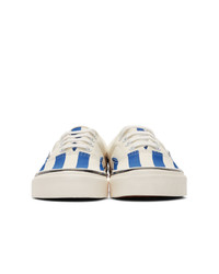 Vans Blue And White Striped Era 95 Dx Sneakers