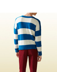 Gucci Striped Wool Cotton Sweater