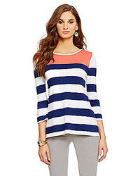 Investments Hi Low Striped Sweater