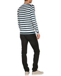 Marc by Marc Jacobs Silk Cotton Cashmere Striped Pullover
