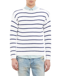 Shipley & Halmos Striped Cotton Pullover Sweater