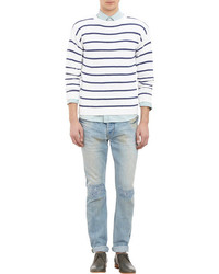 Shipley & Halmos Striped Cotton Pullover Sweater