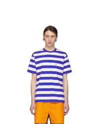 Noah NYC Blue And White Stripe Pocket T Shirt