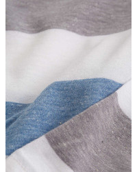 Topman Grey And Blue Stripe T Shirt