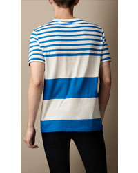 Burberry Liquid Soft Cotton Striped T Shirt