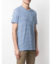 Dondup Logo Embroidered Striped T Shirt