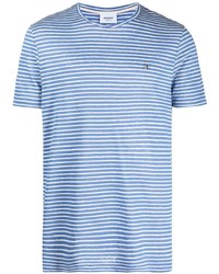 Dondup Logo Embroidered Striped T Shirt