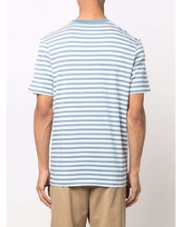 PS Paul Smith Logo Print Striped Short Sleeved T Shirt