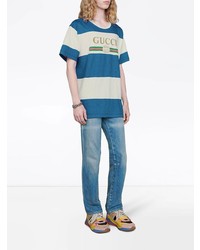 Gucci Logo Striped T Shirt