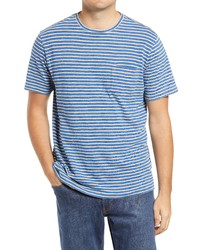 Peter Millar Seaside Indigo Stripe Pocket T Shirt