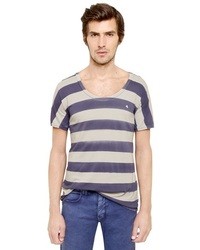 Cycle Striped Cotton Jersey T Shirt