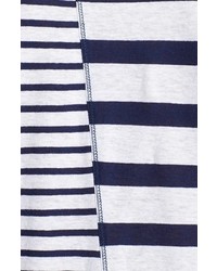 Alexander Wang T By Mixed Stripe Linen Cotton T Shirt