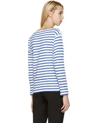 Saint Laurent Blue White Striped T Shirt
