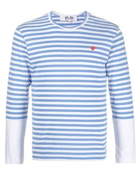 Comme Des Garcons Play Comme Des Garons Play Stripe Print Long Sleeved T Shirt