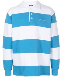 Jacquemus Horizontal Stripe Long Sleeve Polo Shirt