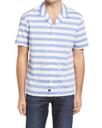 johnnie-O Cabana Stripe Short Sleeve Button Up Camp Shirt