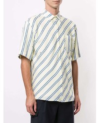 MSGM Contrast Striped Print Shirt