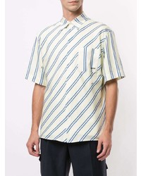 MSGM Contrast Striped Print Shirt