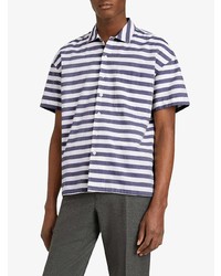 Burberry Short Sleeve Striped Cotton Shirt