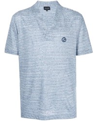 Giorgio Armani Linen V Neck T Shirt