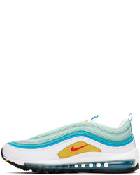 Nike White Blue Air Max 97 Sneakers