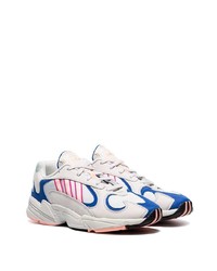 adidas White Yung 1 Watermelon Leather Low Top Sneakers