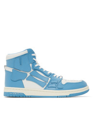 Amiri Blue And White Skel Top Hi Sneakers