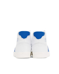 adidas Originals White And Blue Basket Profi Sneakers
