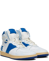 Rhude White Blue Rhecess Hi Sneakers