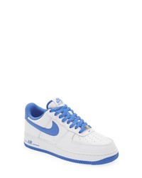 Nike Air Force 1 07 Sneaker In Whitemedium Blue At Nordstrom