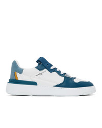 Givenchy Blue And White Three Toned Wing Low Sneakers