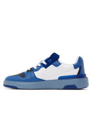 Givenchy Blue Three Toned Wing Low Sneakers