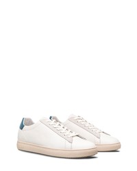 Clae Bradley California Sneaker In White Leather Stellar Blue At Nordstrom