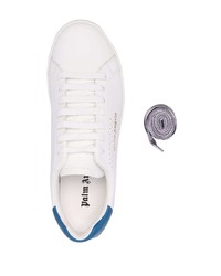 Palm Angels New Tennis Sneakers Calf Lea White Blue