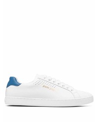 Palm Angels New Tennis Sneakers Calf Lea White Blue