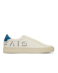 Givenchy Off White And Blue Reverse Urban Knots Sneakers