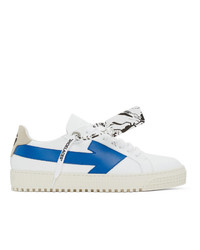 Off-White White And Blue Arrows Sneakers