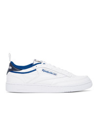 Reebok Classics White And Blue Club C 85 Sneakers