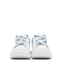 Alexander McQueen White And Blue Degrade Oversized Sneakers