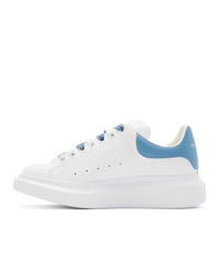 Alexander McQueen White And Blue Degrade Oversized Sneakers