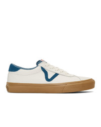 Vans White And Blue Epoch Sport Lx Sneakers