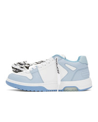 Off-White White And Blue Out Of Office Sneakers