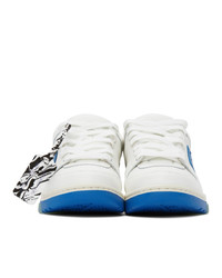 Off-White White And Blue Out Of Office Sneakers