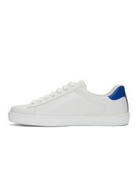 Gucci White And Blue Tennis New Ace Sneakers